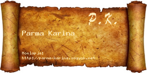 Parma Karina névjegykártya